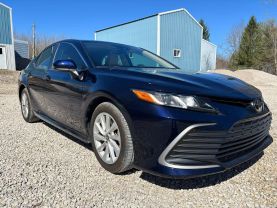 2022 TOYOTA CAMRY SEDAN 4-CYL, 2.5 LITER LE SEDAN 4D at T&T Repairables - used car dealership in Spencer, Indiana.