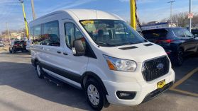 2021 FORD TRANSIT 350 PASSENGER VAN PASSENGER V6, FLEX FUEL, 3.5 LITER XLT W/MEDIUM ROOF VAN 3D