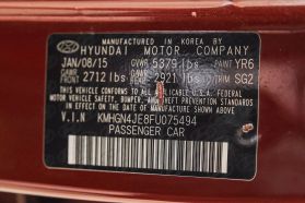 2015 HYUNDAI GENESIS SEDAN V6, 3.8 LITER 3.8 SEDAN 4D