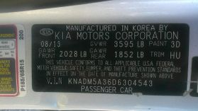 2013 KIA RIO HATCHBACK 4-CYL, 1.6 LITER LX HATCHBACK 4D