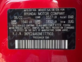 2022 HYUNDAI ACCENT SEDAN 4-CYL, 1.6 LITER SE SEDAN 4D