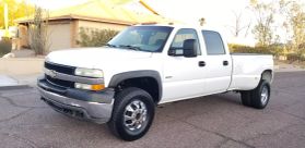 2002 CHEVROLET SILVERADO 3500 CREW CAB PICKUP V8, TURBO DIESEL, 6.6L LONG BED at The One Autosales Inc in Phoenix , AZ 85022  33.60461470880989, -112.03641575767358