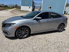 2019 HONDA CIVIC SEDAN 4-CYL, PZEV, TURBO, 1.5 LITER EX-L SEDAN 4D at T&T Repairables - used car dealership in Spencer, Indiana.