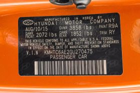 2016 HYUNDAI VELOSTER COUPE 4-CYL, TURBO, 1.6 LITER TURBO COUPE 3D