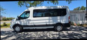 2021 FORD TRANSIT 350 PASSENGER VAN PASSENGER V6, FLEX FUEL, 3.5 LITER XLT W/MEDIUM ROOF VAN 3D