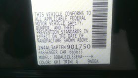 2015 NISSAN ALTIMA SEDAN 4-CYL, 2.5 LITER 2.5 S SEDAN 4D