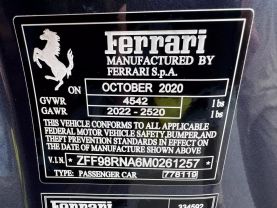 2021 FERRARI ROMA COUPE V8, TWIN TURBO, 3.9 LITER COUPE 2D