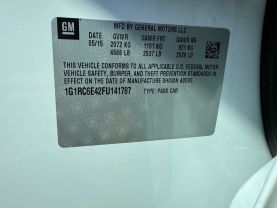 2015 CHEVROLET VOLT SEDAN VOLTEC ELECTRIC DRIVE SEDAN 4D