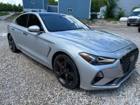 2019 GENESIS G70 SEDAN V6, TWIN TURBO, 3.3 LITER 3.3T ADVANCED SEDAN 4D at T&T Repairables - used car dealership in Spencer, Indiana.