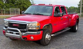 2004 GMC SIERRA 3500 CREW CAB PICKUP V8, TURBO DIESEL, 6.6L SLT PICKUP 4D 8 FT