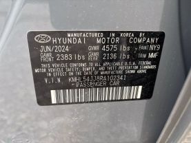 2024 HYUNDAI SONATA HYBRID SEDAN 4-CYL, HYBRID, GDI, 2.0 LITER LIMITED SEDAN 4D at T&T Repairables - used car dealership in Spencer, Indiana.