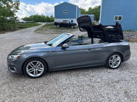 2019 AUDI A5 CONVERTIBLE 4-CYL, TURBO, 2.0 LITER PREMIUM PLUS CABRIOLET 2D at T&T Repairables - used car dealership in Spencer, Indiana.