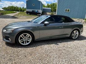 2019 AUDI A5 CONVERTIBLE 4-CYL, TURBO, 2.0 LITER PREMIUM PLUS CABRIOLET 2D at T&T Repairables - used car dealership in Spencer, Indiana.