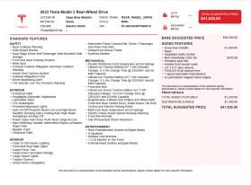 2023 TESLA MODEL 3 SEDAN AC ELECTRIC MOTOR STANDARD SEDAN 4D