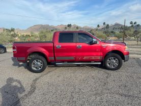 2008 FORD F150 SUPERCREW CAB PICKUP V8, FLEX FUEL, 5.4 LITER LARIAT PICKUP 4D 6 1/2 FT