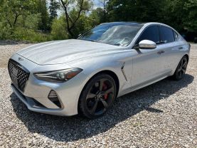 2019 GENESIS G70 SEDAN V6, TWIN TURBO, 3.3 LITER 3.3T ADVANCED SEDAN 4D at T&T Repairables - used car dealership in Spencer, Indiana.