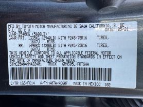 2021 TOYOTA TACOMA DOUBLE CAB PICKUP V6, 3.5 LITER SR5 PICKUP 4D 5 FT