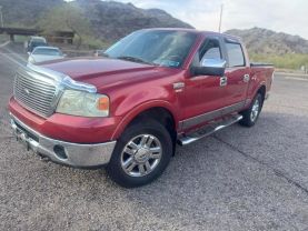 2008 FORD F150 SUPERCREW CAB PICKUP V8, FLEX FUEL, 5.4 LITER LARIAT PICKUP 4D 6 1/2 FT
