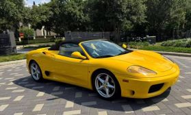 2001 FERRARI 360 SPYDER "MANUAL GATED 6-SPEED COUPE - 2
