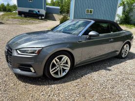 2019 AUDI A5 CONVERTIBLE 4-CYL, TURBO, 2.0 LITER PREMIUM PLUS CABRIOLET 2D at T&T Repairables - used car dealership in Spencer, Indiana.