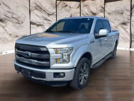 2016 FORD F150 SUPERCREW CAB PICKUP V8, FLEX FUEL, 5.0 LITER LARIAT PICKUP 4D 5 1/2 FT