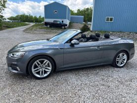 2019 AUDI A5 CONVERTIBLE 4-CYL, TURBO, 2.0 LITER PREMIUM PLUS CABRIOLET 2D at T&T Repairables - used car dealership in Spencer, Indiana.
