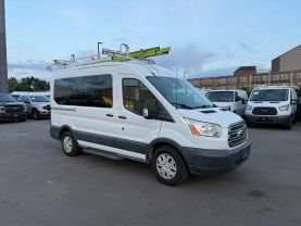 2016 FORD TRANSIT 150 WAGON PASSENGER V6, FLEX FUEL, 3.7 LITER XLT W/MEDIUM ROOF W/SLIDING SIDE DOOR VAN 3D