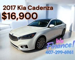 2017 KIA CADENZA SEDAN V6, GDI, 3.3 LITER PREMIUM SEDAN 4D