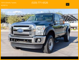 2012 FORD F250 SUPER DUTY SUPER CAB PICKUP V8, FLEX FUEL, 6.2 LITER LARIAT PICKUP 4D 6 3/4 FT