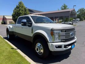 2018 FORD F450 SUPER DUTY CREW CAB PICKUP V8, TURBO DIESEL, 6.7 LITER PLATINUM PICKUP 4D 8 FT