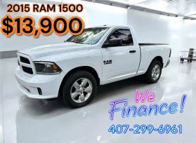 2015 RAM 1500 REGULAR CAB PICKUP V6, FLEX FUEL, 3.6 LITER TRADESMAN PICKUP 2D 6 1/3 FT