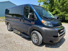 2021 RAM PROMASTER CARGO VAN PASSENGER V6, VVT, 3.6 LITER 1500 LOW ROOF VAN 3D at T&T Repairables - used car dealership in Spencer, Indiana.