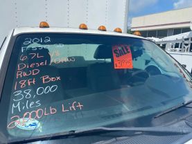2012 FORD F550 SUPER DUTY REGULAR CAB 18FT BOX TRUCK WITH 2,000 LBS LIFTGATE BOX TRUCKS V8, TURBO DIESEL, 6.7 LITER 165" W.B. 2D - Eddies Auto Sales