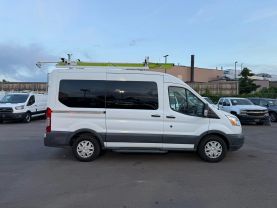 2016 FORD TRANSIT 150 WAGON PASSENGER V6, FLEX FUEL, 3.7 LITER XLT W/MEDIUM ROOF W/SLIDING SIDE DOOR VAN 3D