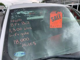 2013 FORD F150 REGULAR CAB 8FT BED WITH 1,300 LBS LIFTGATE PICKUP TRUCKS V6, FLEX FUEL, 3.7 LITER XL PICKUP 2D 6 1/2 FT - Eddies Auto Sales