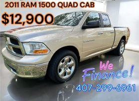 2011 RAM 1500 QUAD CAB PICKUP V8, FLEX FUEL, 4.7 LITER ST PICKUP 4D 6 1/3 FT
