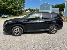 2023 SUBARU FORESTER SUV 4-CYL, 2.5 LITER PREMIUM SPORT UTILITY 4D at T&T Repairables - used car dealership in Spencer, Indiana.