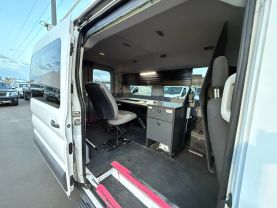 2016 FORD TRANSIT 150 WAGON PASSENGER V6, FLEX FUEL, 3.7 LITER XLT W/MEDIUM ROOF W/SLIDING SIDE DOOR VAN 3D