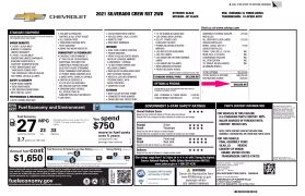2021 CHEVROLET SILVERADO 1500 CREW CAB PICKUP 6-CYL, TURBO DIESEL, 3.0 LITER RST PICKUP 4D 5 3/4 FT