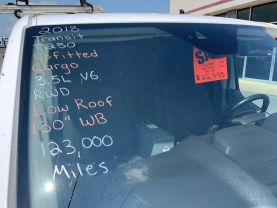 2018 FORD TRANSIT 250 UPFITTED CARGO VAN LOW ROOF  130'' WB CARGO VANS V6, ECOBOOST, TT 3.5L LOW ROOF W/SLIDING SIDE DOOR W/RWB VAN 3D - Eddies Auto Sales