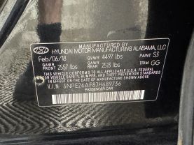 2018 HYUNDAI SONATA SEDAN 4-CYL, 2.4 LITER SE SEDAN 4D