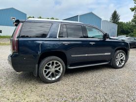 2017 CADILLAC ESCALADE SUV V8, 6.2 LITER LUXURY SPORT UTILITY 4D at T&T Repairables - used car dealership in Spencer, Indiana.