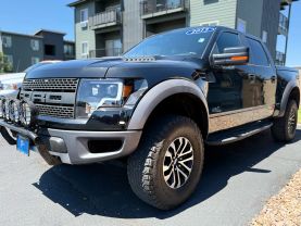 2012 FORD F150 SUPERCREW CAB PICKUP V8, 6.2 LITER SVT RAPTOR PICKUP 4D 5 1/2 FT