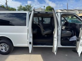 2018 CHEVROLET EXPRESS 3500 PASSENGER PASSENGER V8, FLEX FUEL, 6.0 LITER LS EXTENDED VAN 3D at Motors On Wheels - used car dealership in Houston, Texas.
