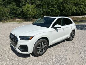 2021 AUDI Q5 SUV 4-CYL, TURBO, 2.0 LITER 45 TFSI PREMIUM SPORT UTILITY 4D at T&T Repairables - used car dealership in Spencer, Indiana.