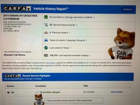 2015 SUBARU XV CROSSTREK SUV 4-CYL, PZEV, 2.0 LITER PREMIUM SPORT UTILITY 4D