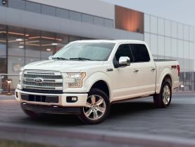 2017 FORD F150 SUPERCREW CAB PICKUP V8, FLEX FUEL, 5.0 LITER PLATINUM PICKUP 4D 5 1/2 FT