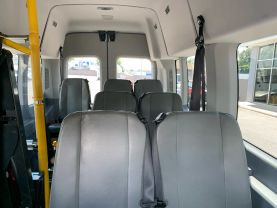 2017 FORD TRANSIT 350 HIGH ROOF 148'' WB 9 PASSENGER VAN WITH 800 LBS WHEELCHAIR LIFT PASSENGER VANS V6, 3.7 LITER XL W/HIGH ROOF W/SLIDING SIDE DOOR VAN 3D - Eddies Auto Sales