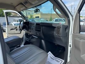 2018 CHEVROLET EXPRESS 3500 PASSENGER PASSENGER V8, FLEX FUEL, 6.0 LITER LS EXTENDED VAN 3D at Motors On Wheels - used car dealership in Houston, Texas.
