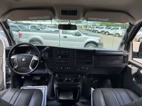2018 CHEVROLET EXPRESS 3500 PASSENGER PASSENGER V8, FLEX FUEL, 6.0 LITER LS EXTENDED VAN 3D at Motors On Wheels - used car dealership in Houston, Texas.